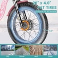 thumbnail image 5 of Lilypelle 7-Speed Electric Tricycle with 20" x 4" Fat Tires for Adults,500W 48V 14.5Ah Lithium Battery ,3 Wheels Electric bike with Front & Rear Basket for Men, Women,Senior, 5 of 11