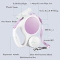 thumbnail image 2 of LAICAIW 10 ft Lavender Purple Retractable Dog Leash with Dispenser and LED Light for Small Medium Large Dog or Cat up to 110 lbs, Anti-Slip Handle, Tangle Free, Reflective Nylon Tape by, 2 of 7