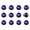 Purple/Silver, variant on Knob-It Vintage Drawer Knobs 12-Piece Set 11 Inch Hand Painted Colorful Decor