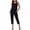 Suit-404Black, variant on Gamivast Two Piece Outfits for Women Square Neck Tank Top & Cropped Capri Pants Lounge Sets Solid Sleeveless Casual Summer Daily Travel Running Comfy Sweatsuits