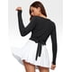 thumbnail image 2 of Remera INGIA de Manga Larga con Escote en V y Ajuste Slim Negra Talle M, 2 of 5