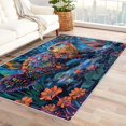 thumbnail image 1 of 5x7 Area Rug Beaver Rugs, Colorful Animal Carpet for Living Room Bedroom Wildlife Patterned Indoor Home Decor, Non Slip Soft & Low Pile Large Washable Rug ZH&294, 1 of 7
