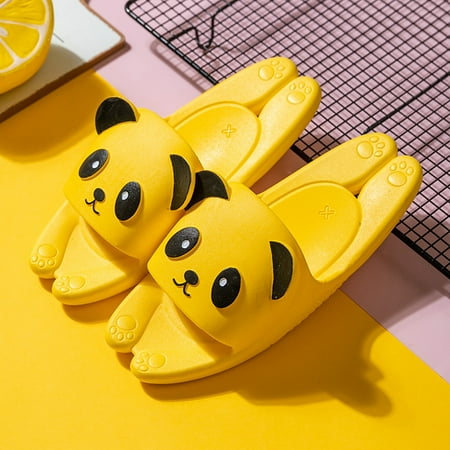 

Tangnade women shoes Parent-Child Couples Cute Cartoon Shoes House Non-Slip Pool Slippers Yellow 42-43