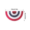 thumbnail image 5 of Huarong  4th of July Semicircle Bunting Flag Classic Blue Red Decorative Flag for Garden Porch Office and Lawn  60*120cm, 5 of 8