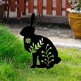 thumbnail image 4 of Isvgxsz Bunny Garden Statues Metal Rabbit Yard Art Outdoor Black Rabbit Decor Animals Stake Garden Decorations Outdoor Garden Statue for Lawn and Yard Decor Ornaments, 4 of 6