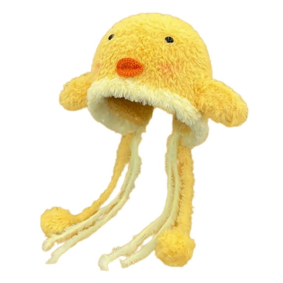 White Chicken Hat with Ear for Winter Sports Cycling and Climbing Winter Hat