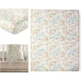 thumbnail image 3 of Levtex Baby - Amelia Crib Bed Set - Baby Nursery Set - Floral - Pink, Blue, Cream, and Green - Watercolor Floral - 3 Piece Set Includes Quilt, Fitted Sheet, and Crib Skirt/Dust Ruffle, 3 of 9