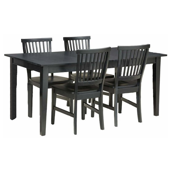 Home Styles Arts & Crafts 5 Piece Dining Set, Ebony