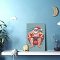 thumbnail image 5 of 12x18 inch Bathroom Decor Swimming Circle Santa Claus Oil Painting&nbsp;Wall Art,Home Bathroom Accessory,Hotels,Apartment,Lounge Wall Decor Paintings Poster,Modern Style Circle Santa Claus Prints, 5 of 6