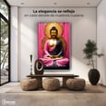 thumbnail image 3 of Cuadro Decorativo Canvas Revolution Marco Flotante Meditación Dorada 60x90 Marco Blanco, 3 of 3