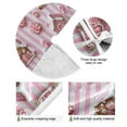 thumbnail image 4 of Yayeee Christmas Tree Skirt 35 inches for Xmas Tree Holiday Party Decoration, Pink Gingerbread Houses, 4 of 6