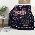 thumbnail image 3 of Daughter Gifts from Mom Blanket 60"X 50", Birthday Gifts for Daughter from Dad, Best Daughter Birthday Gift, Birthday Presents for My Adult Daughter, Father Mother to Grown Daughter Gifts, 3 of 6
