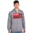 thumbnail image 5 of NASA Worm Logo Kennedy Space Center Zip Up Hoodie Men's Women's Brisco Brands S, 5 of 6