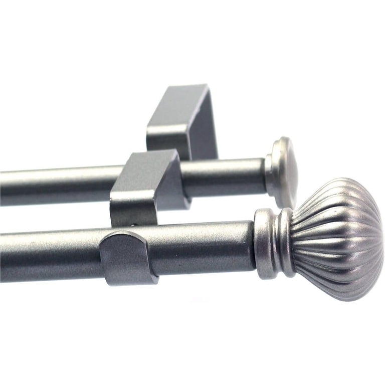 Urbanest 1-Inch Adjustable Double Curtain Rod Set – 28” To 48” / 48” To 84” / 84” To 120”