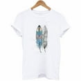thumbnail image 2 of Oalirro Fashion Women Short Sleeve T-Shirt Feather Print Casual Top Comfortable Blouse, 2 of 6