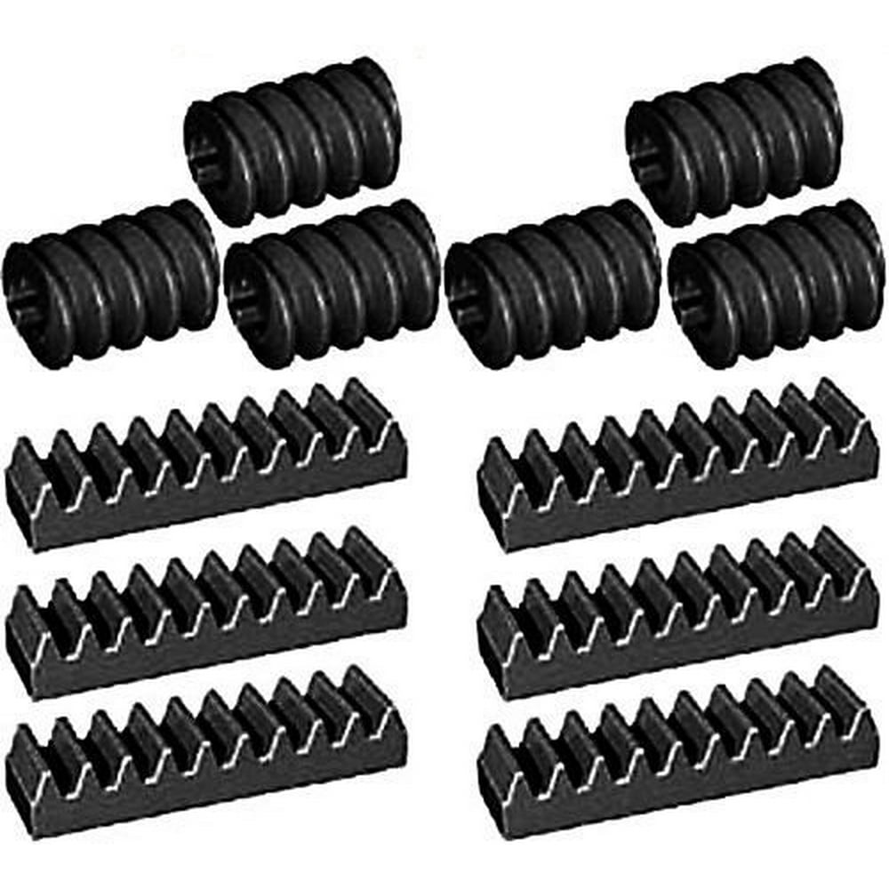 LEGO Technic NEW 12 pcs BLACK WORM AND RACK GEAR SET Screw Track Kit