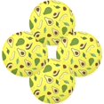 thumbnail image 2 of Coolnut Avocado Round Placemats Waterproof Non-Slip Washable Place Mats Polyester Table Mats Set of 6 Heat Resistant for Home Kitchen Holiday Party Home Decor Gifts, 2 of 7