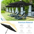 thumbnail image 5 of Autlaycil 10ft Patio Umbrellas 32 Solar LED Lights Outdoor Market Umbrella with Tilt Crank, Solar Umnrella, Black, 5 of 7