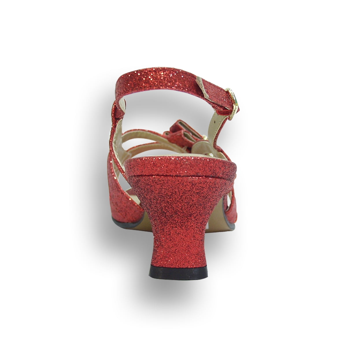 FLORAL Pixie Women's Wide Width Rhinestone Ornament Heeled Sandals (RED) 7