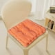 thumbnail image 5 of Almohadón de espiga de maíz grueso, cojín de tatami hecho a mano, silla de pana cuadrada, silla de color naranja, 5 of 6
