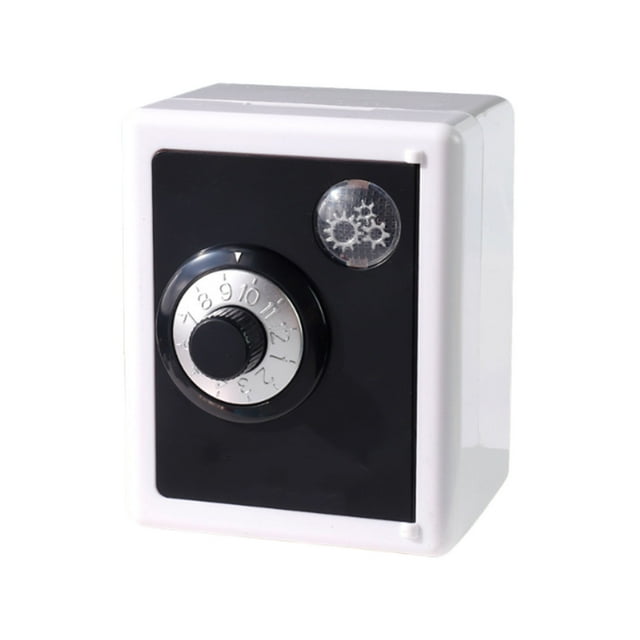 A Kids Password Protected Money Coin Savings Bank Toy Mini Safe Box Educational Piggy Bank Lock Security Gift Mechanical Vault Financial Learning Tool Plastic Toy