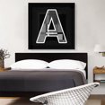 thumbnail image 2 of ARTCANVAS Modern Black White Alphabet Letter A Canvas Art Print - Size: 36" x 36" (1.50" Deep), 2 of 9