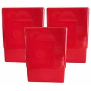 Crush-Proof Plastic 2 Piece Cigarette Case For King & 100s (3, Red)
