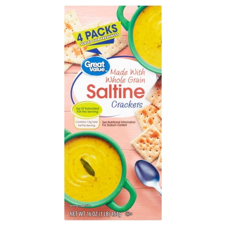 Great Value Saltine Crackers, 16 oz, 4 Count