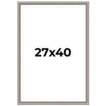 27x40 Frame Grey Real Wood Movie Poster Frame Width 1.25 inches | Interior Frame Depth 0.5 inches |