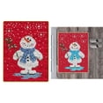 thumbnail image 4 of 52*38cm Acrylic Fabric Christmas Latch Hook Rug Canvas DIY Rug Making Carpet Red Snowman, 4 of 8