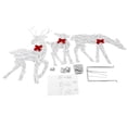 thumbnail image 2 of Ensemble de Famille de Cerfs de Noël Éclairés, Décoratif, Résistant aux Intempéries, Renne de Noël Éclairé 3 Pcs Nœuds Rouges pour Intérieur, 2 of 7