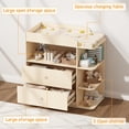 thumbnail image 6 of Linor Baby Changing Table Dresser with 2 Drawers, 4 Open Shelves, Anti-tip, and Storage Shelves, Sturdy, Easy-clean, Oak, 6 of 8