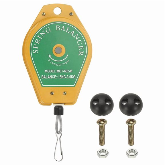 Retractable Spring Balancer, Bearing Spring Tool Load Balancer 4 Feet Adjustable Cable Retractor 3.3-6.6lbs (1.5-3kg)