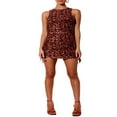 thumbnail image 2 of MesaSe Robe Moulante Sans Manches pour Femmes, Robe Courte Mini Décontractée avec Col, Bandage Plissé Ajusté, 2 of 5