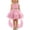 01 Pink, variant on Girls High Low Halter Tulle Dress, Elegant Layered 3D Mesh Puffy Birthday Party Dresses for 0-4 Years