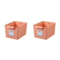 thumbnail image 2 of Cateissary Cesta de almacenamiento de escritorio organizada para artículos diversos y comodidad El diseño de gran apertura para recuperación naranja Tamaño pequeño ancho [101 2Conjunto, 2 of 6