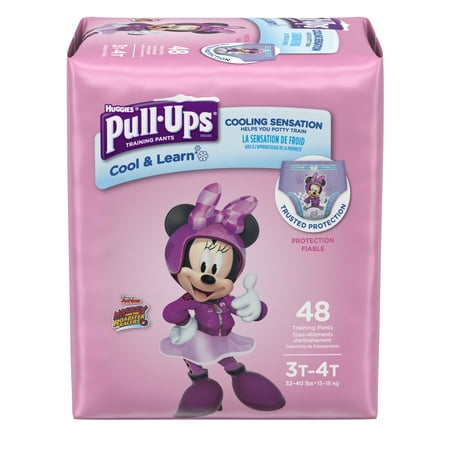 Pull-Ups Cool & Learn Potty Training Pants for Girls, 3T-4T (32-40 lb.), 48 Ct. (Packaging May Vary)