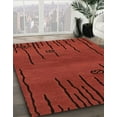 thumbnail image 3 of Ahgly Company Machine Washable Indoor Rectangle Abstract Lava Red Area Rugs, 5' x 8', 3 of 7