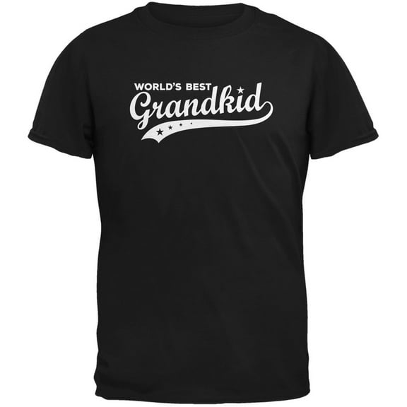 World's Best Grandkid Black Adult T-Shirt - Large