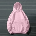 thumbnail image 4 of Womens Hoodie Long Sleeve Hooded Sweatshirt Fleece Teens Girls Hoodies Solid Color Hooded Tops Casual Pullover Fleece Lined Hoodie Sweater with Front Pocket, 4 of 6