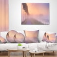 thumbnail image 3 of Designart Foggy Sunrise in the Netherlands - Landscape Printed Throw Pillow - 18x18, 3 of 4