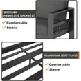 thumbnail image 6 of Tolead Outdoor Aluminum Patio Furniture Sets, 4-Piece with Cushion, Dark Gray, 6 of 7