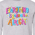 thumbnail image 4 of Inktastic Everything is Gonna be Alright Inspirational Quote Long Sleeve Youth T-Shirt, 4 of 5