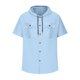 thumbnail image 4 of pstuiky camisetas para hombre, Blusa informal de manga corta con capucha, botones y bolsillo con cordón de color sólido para hombre. camisas casuales para hombre xxxl, 4 of 6