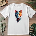 thumbnail image 3 of Playera Blanca Camiseta Unisex Estampada De Moda Gato, 3 of 4
