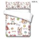 thumbnail image 2 of Juegos de cama Patrón de perro lindo Fundas de edredón de microfibra Fundas de almohada Niños Dibujos animados Animal Mascota Impreso Juego de cama de verano XL LYSHDW2109250014 3 piezas kenally HA012377-11, 2 of 7