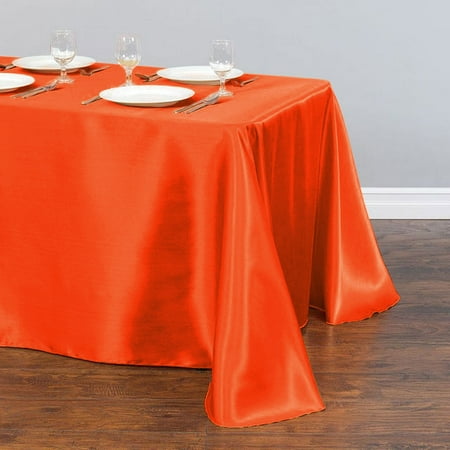

BITFLY Satin Tablecloth 57x98Inches Rectangular Table Overlay Cover Bright Silk Tablecloth Smooth Fabric Table Decor for Wedding Banquet Table Decoration
