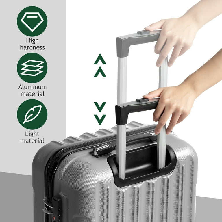 Zimtown 3 Piece Hardshell Spinner Luggage Set, TSA Lock