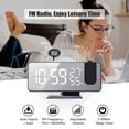 thumbnail image 3 of Digital Projection   with Mirror Surface 4-in-1 180 Degree Projector  Indoor  Humidity Monitor   Phone   Display ℃/ ℉ Selectable for Bedroom  Room Living Room Office, 3 of 7