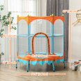 thumbnail image 3 of Qaba Trampoline pour Enfants, Trampoline pour Tout-Petits de 4,6 Pi Intérieur Extérieur, Bleu, 3 of 9